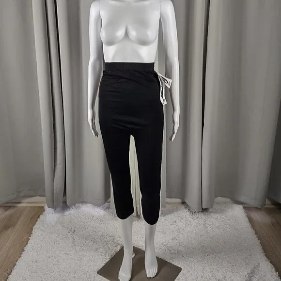 Preggo Leggings Black Maternity Capri, Crop, Style PL01 Size XL to 2XL (NWT) - Picture 2 of 9
